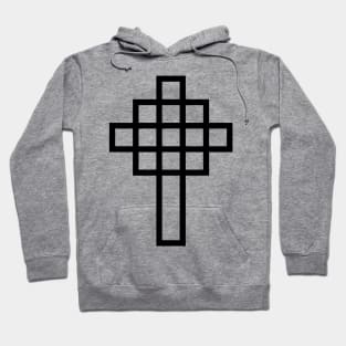 Geometric Cross - Black Hoodie